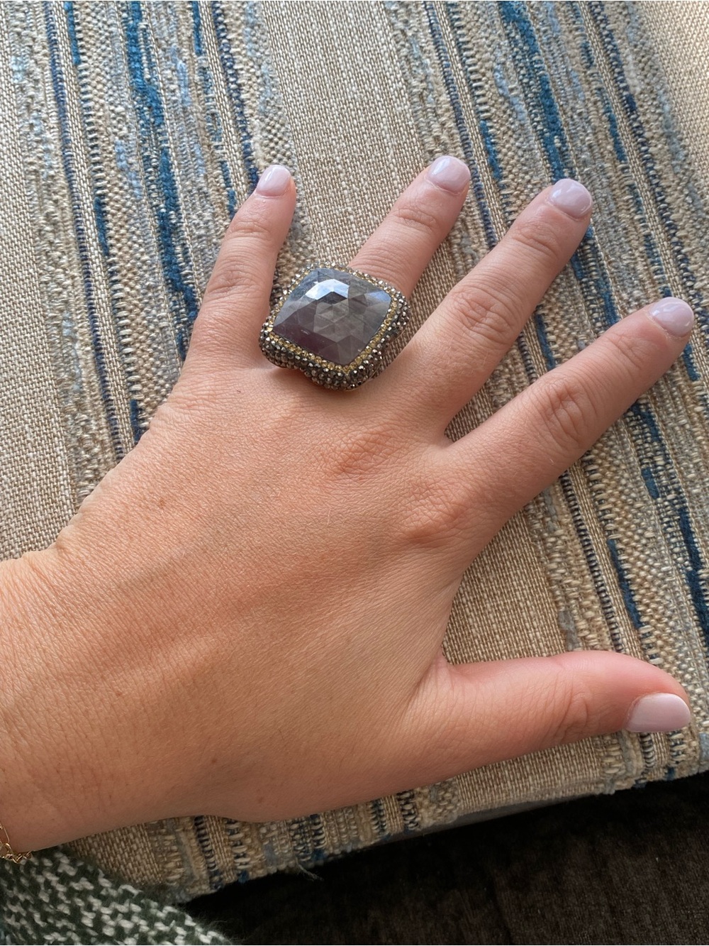 925 Gemstone and Crystal Ring